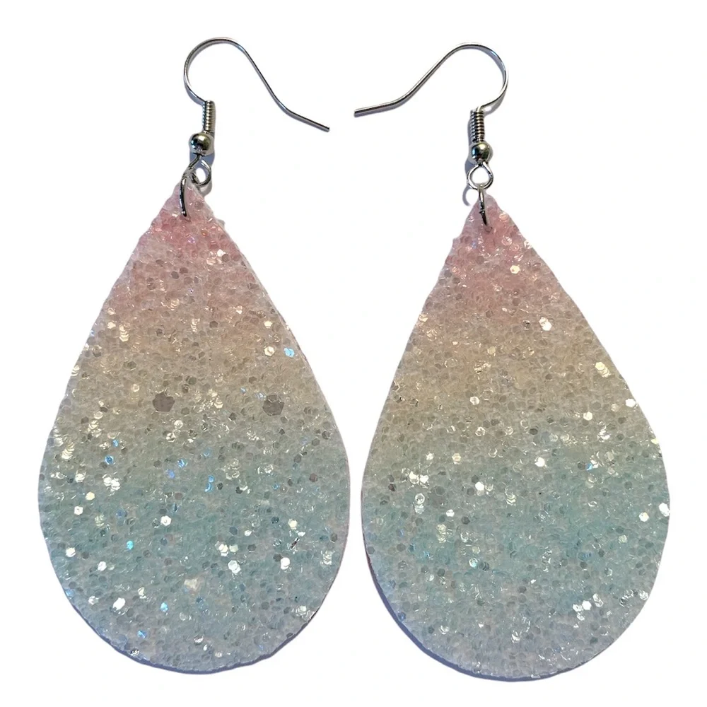 🖤Pick Any 3 for $12🖤 Faux Leather Dangle Earrings Pastel color - Picture 2 of 5